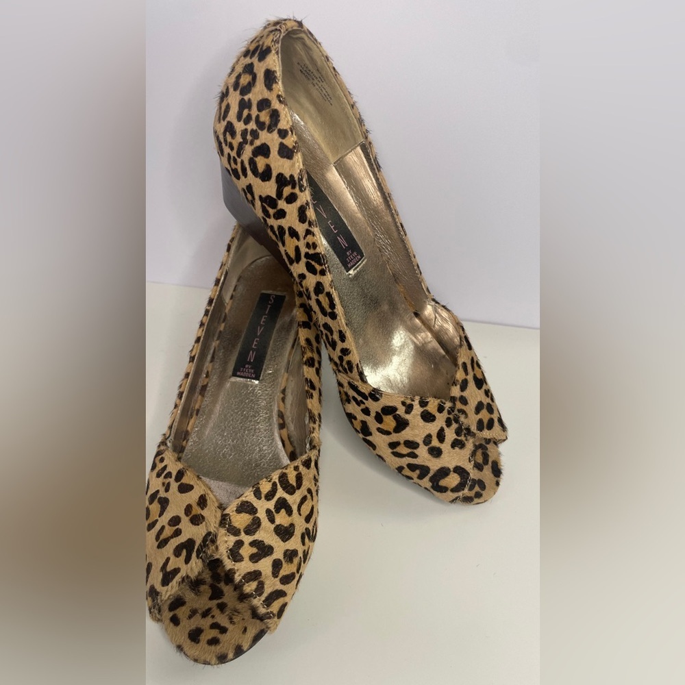 Steven By Steve Madden Leopard Print Heels